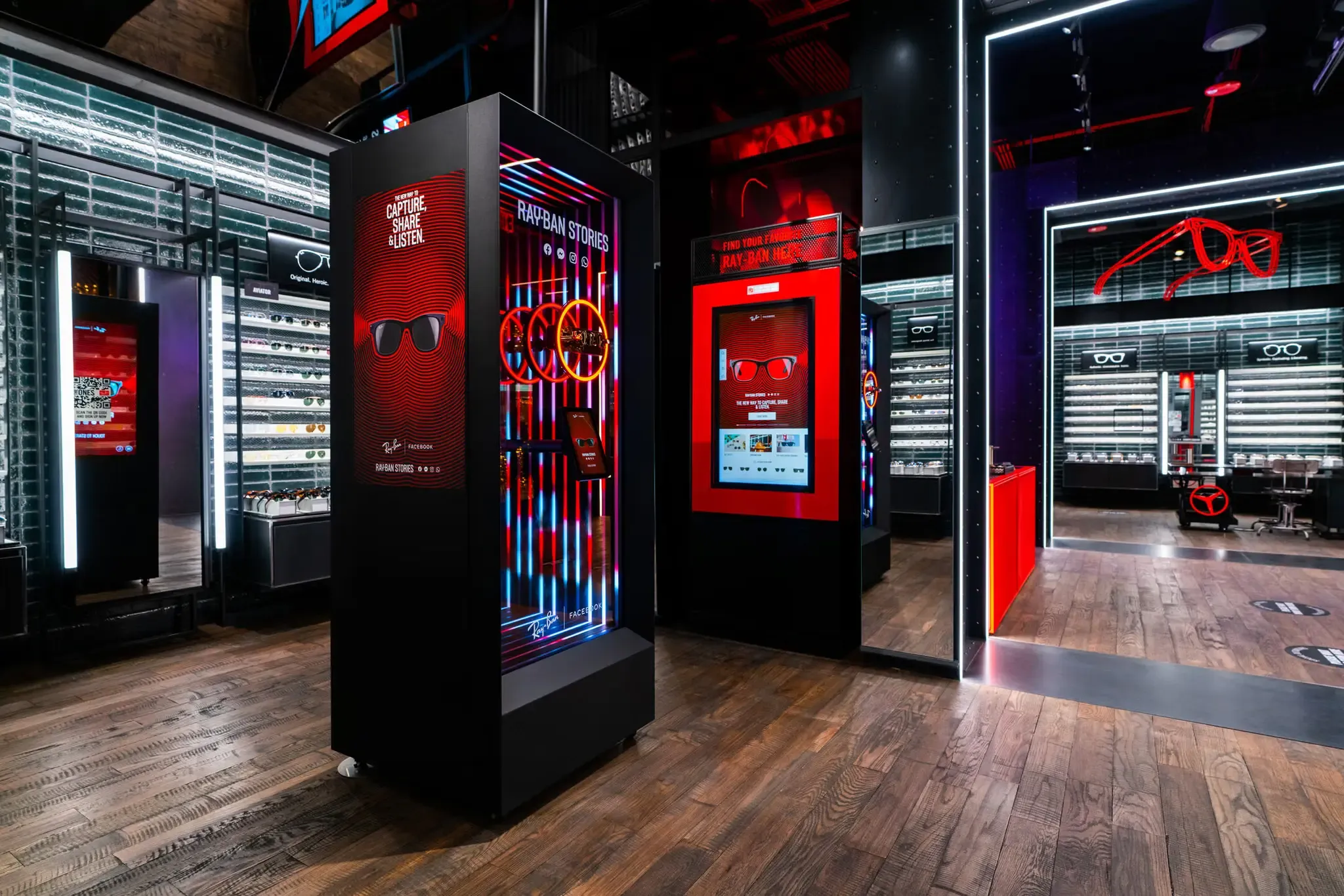 Ray-Ban Stories retail kiosk, 2021